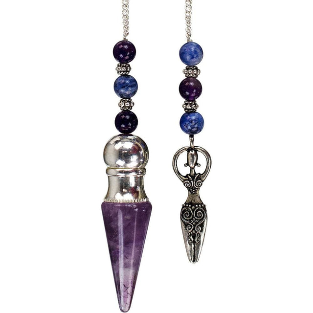 Chambered Pendulum - Goddess Amethyst - Magick Magick.com