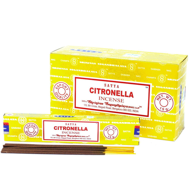 Citronella Satya Incense Sticks 15 gram - Magick Magick.com