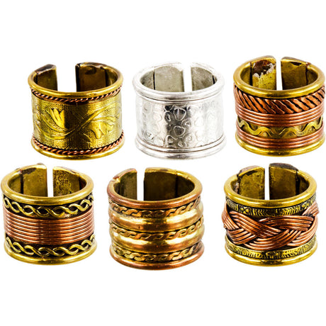 Copper & Brass Adjustable Rings (Set of 6) - Magick Magick.com