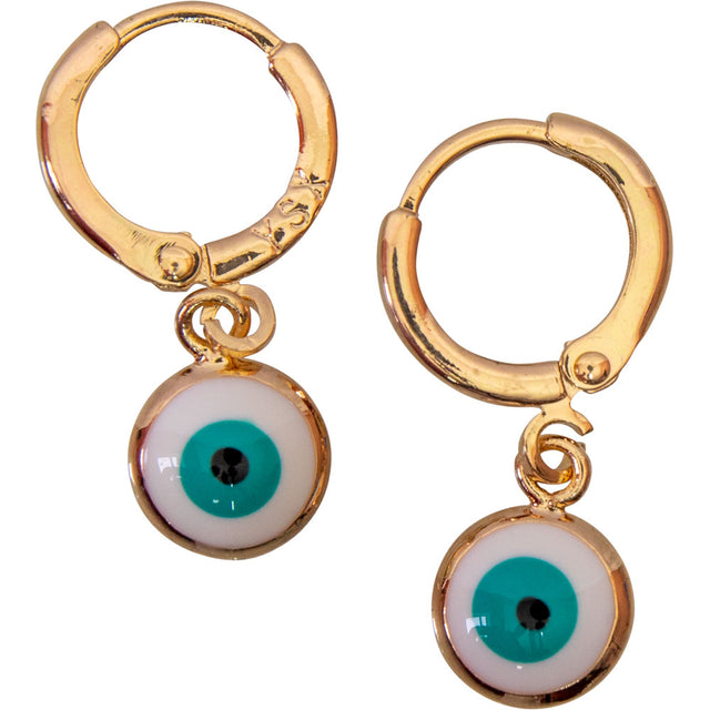 Copper Evil Eye Protection Earrings - White - Magick Magick.com