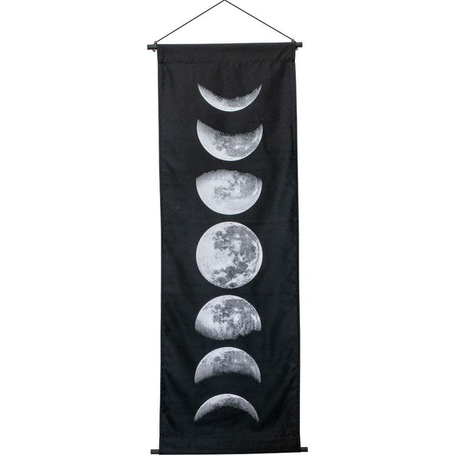 Cotton Hand Printed Banner - Moon Phases - Magick Magick.com