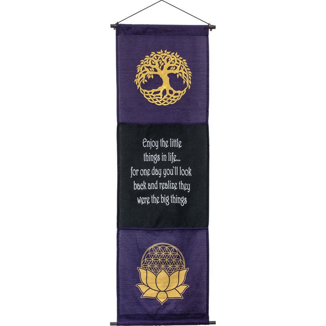 Cotton Inspirational Banner - Little Things In Life - Magick Magick.com