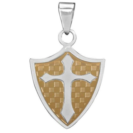 Cross Shield Stainless Steel Pendant - Magick Magick.com