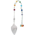 Curved Pendulum - Selenite with Chakra - Magick Magick.com