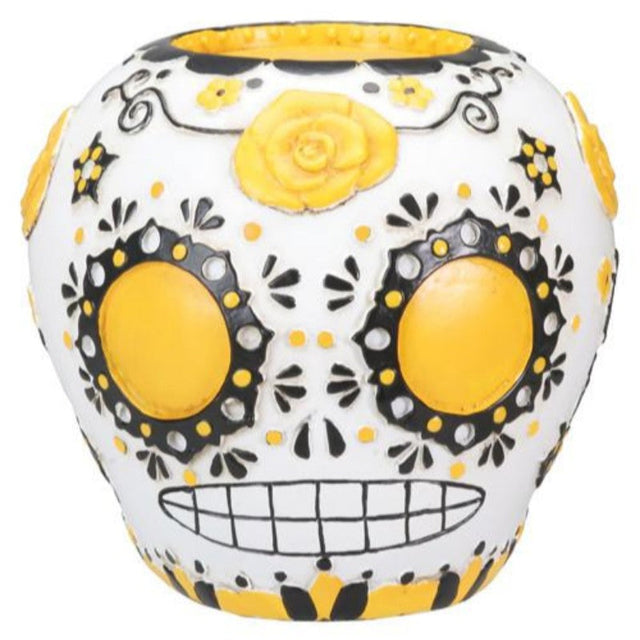 Day of the Dead Sugar Skull - Yellow - Magick Magick.com