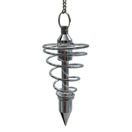 Deluxe Silver Spiral Pendulum by Lo Scarabeo - Magick Magick.com