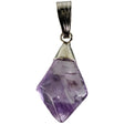 Diamond Shape Stone Pendant - Amethyst - Magick Magick.com