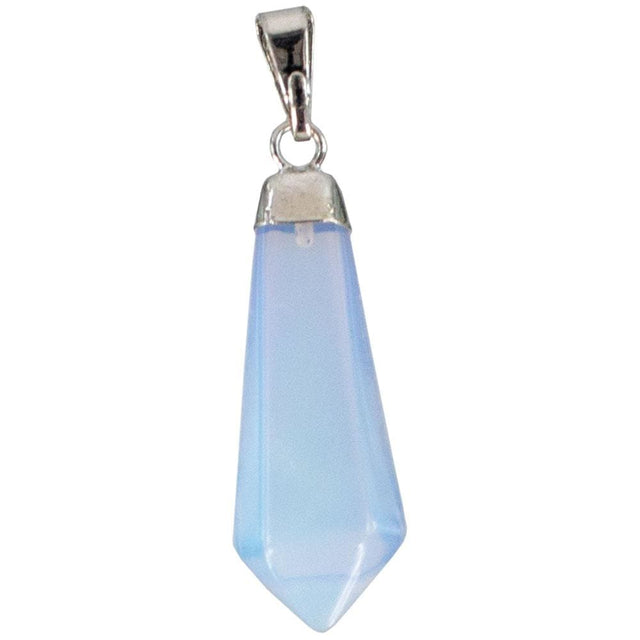 Diamond Shape Stone Pendant - Opalite - Magick Magick.com