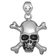 Double Cross Skull Stainless Steel Pendant - Magick Magick.com