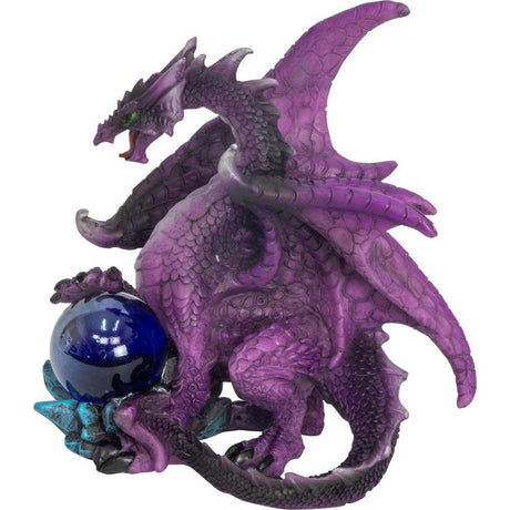 Dragon Figurine with Sphere - Purple - Magick Magick.com