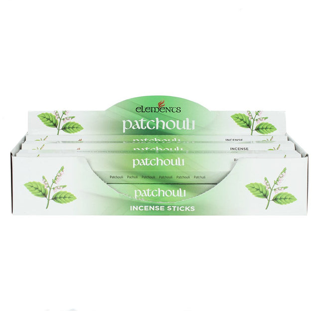 Elements Incense Sticks Display - Patchouli (6 Packs of 20 Sticks) - Magick Magick.com