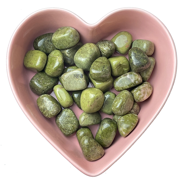 Epidote Tumbled Stone Natural Gemstone - One Stone - Magick Magick.com