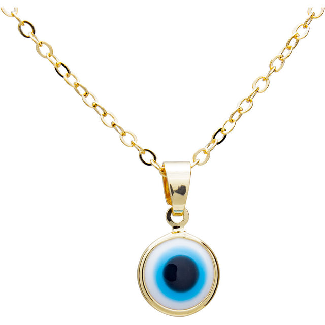 Evil Eye Protection Necklace - White Evil Eye - Gold - Magick Magick.com