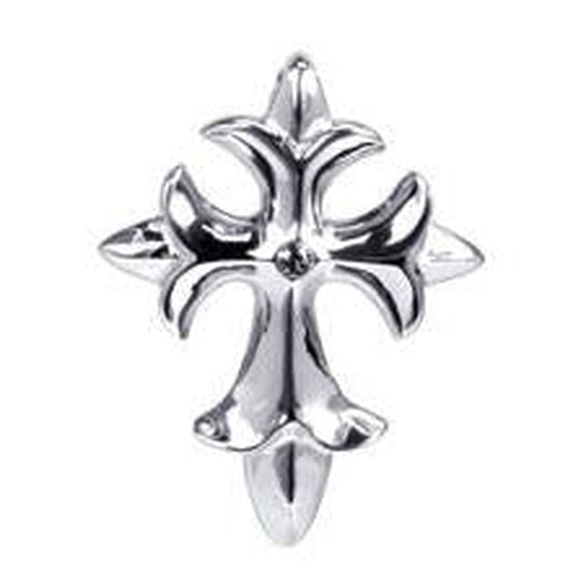 Fleur Cross Stainless Steel Pendant - Magick Magick.com