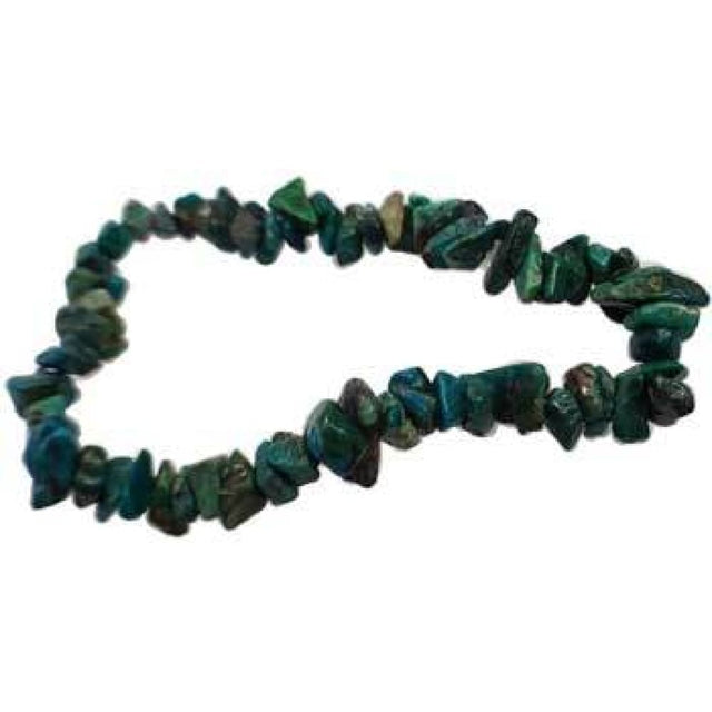 Gemstone Chips Elastic Bracelet - Chrysocolla - Magick Magick.com