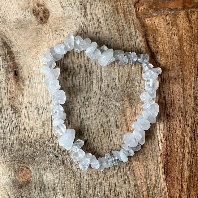 Gemstone Chips Elastic Bracelet - Quartz - Magick Magick.com