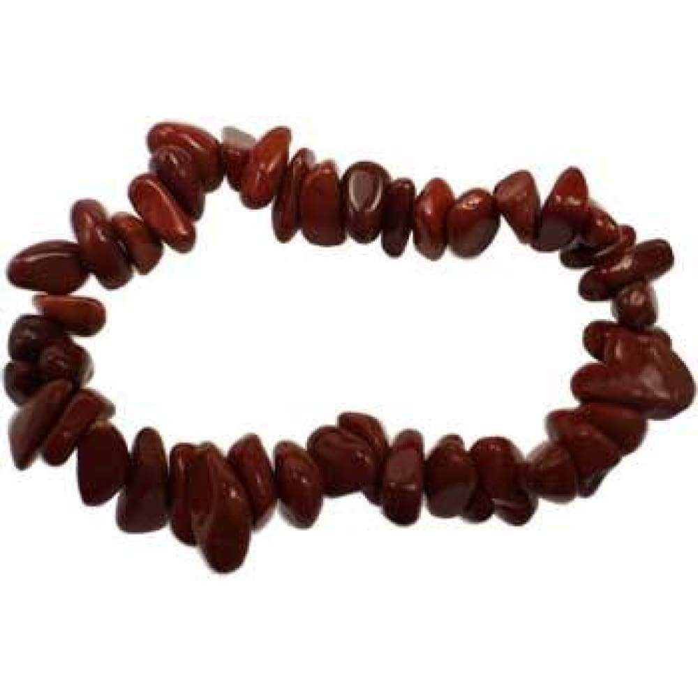 Gemstone Chips Elastic Bracelet - Red Jasper - Magick Magick.com