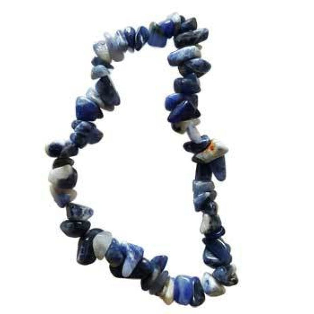 Gemstone Chips Elastic Bracelet - Sodalite - Magick Magick.com