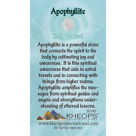 Gemstone Properties Info Card - Apophyllite Tips - Magick Magick.com