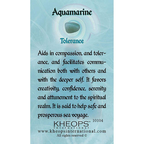 Gemstone Properties Info Card - Aquamarine - Magick Magick.com