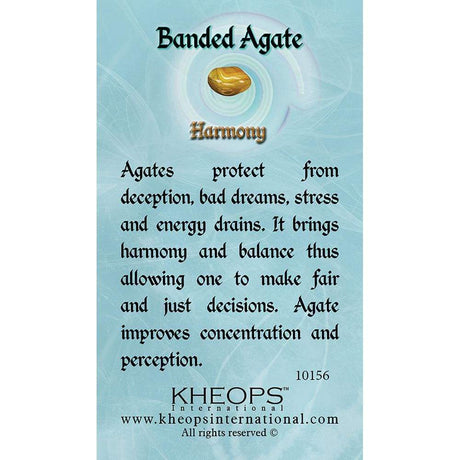 Gemstone Properties Info Card - Banded Agate - Magick Magick.com