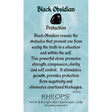 Gemstone Properties Info Card - Black Obsidian - Magick Magick.com