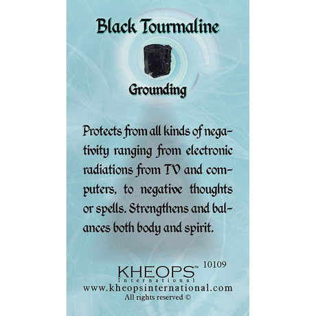 Gemstone Properties Info Card - Black Tourmaline - Magick Magick.com
