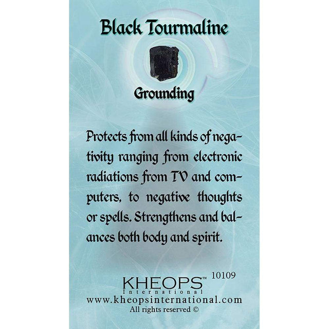 Gemstone Properties Info Card - Black Tourmaline - Magick Magick.com