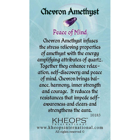 Gemstone Properties Info Card - Chevron Amethyst - Magick Magick.com