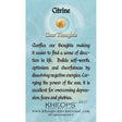 Gemstone Properties Info Card - Citrine - Magick Magick.com