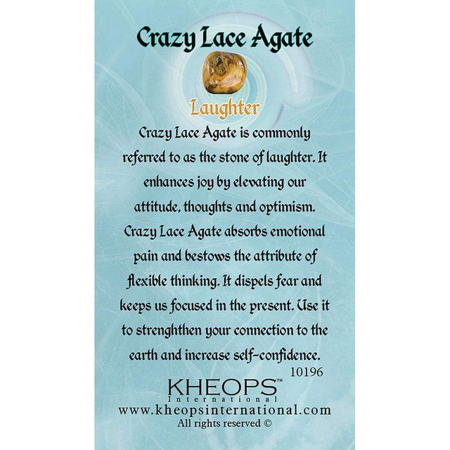 Gemstone Properties Info Card - Crazy Lace Agate - Magick Magick.com
