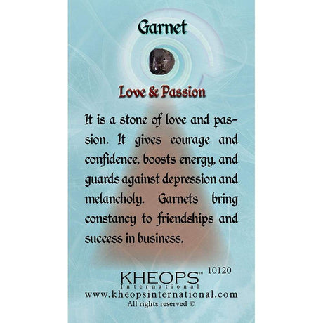 Gemstone Properties Info Card - Garnet - Magick Magick.com