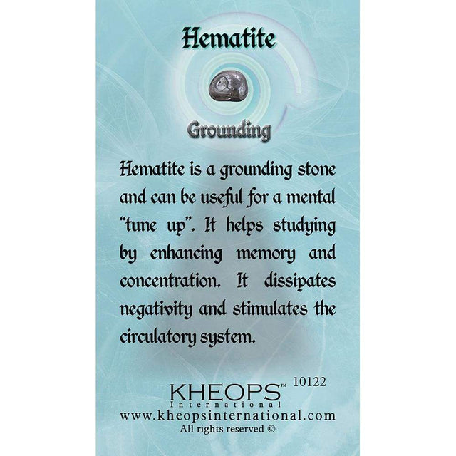 Gemstone Properties Info Card - Hematite - Magick Magick.com
