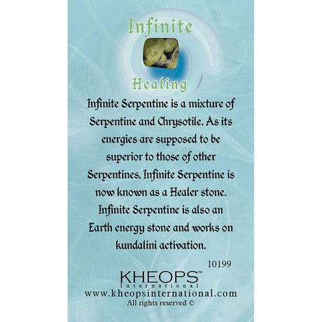 Gemstone Properties Info Card - Infinite Serpentine - Magick Magick.com