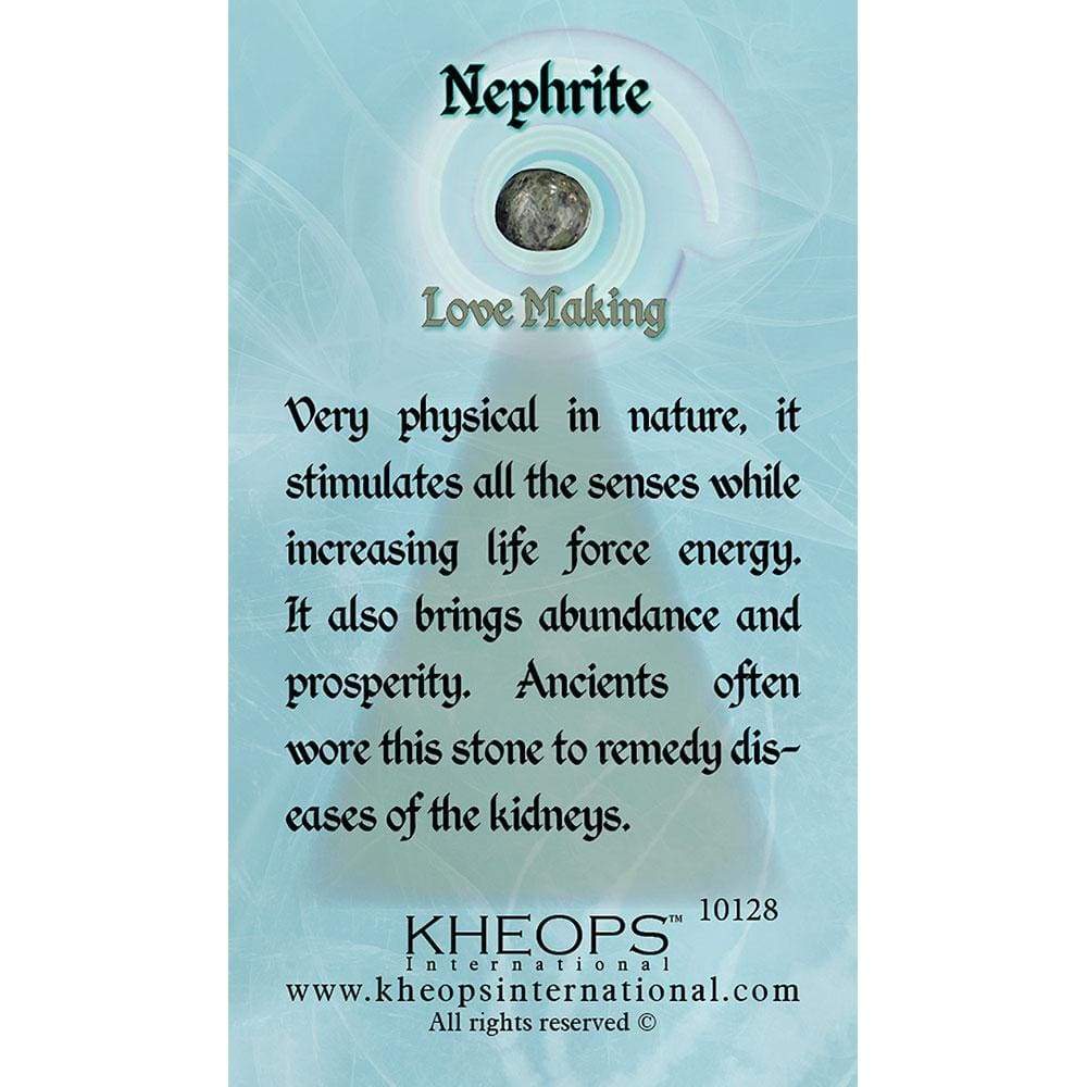 Gemstone Properties Info Card - Nephrite - Magick Magick.com