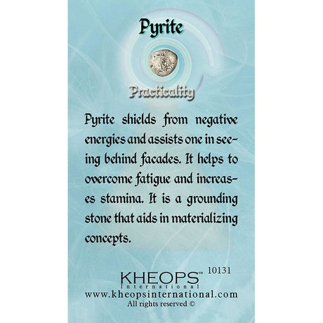Gemstone Properties Info Card - Pyrite - Magick Magick.com
