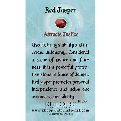 Gemstone Properties Info Card - Red Jasper - Magick Magick.com