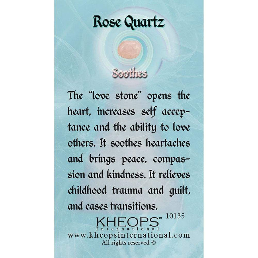 Gemstone Properties Info Card - Rose Quartz - Magick Magick.com