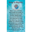 Gemstone Properties Info Card - Ruby in Rhyolite - Magick Magick.com
