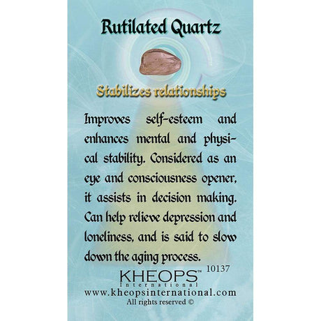 Gemstone Properties Info Card - Rutilated Quartz - Magick Magick.com