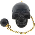 Gemstone Skull Pendulum - Black Onyx - Magick Magick.com