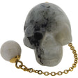 Gemstone Skull Pendulum - Rainbow Moonstone - Magick Magick.com