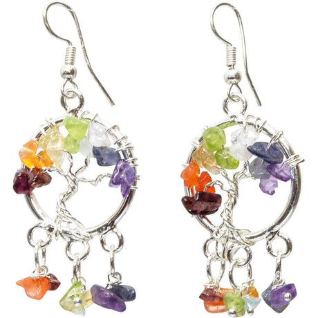 Gemstones Tree Earrings - Chakra - Magick Magick.com