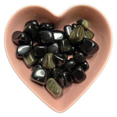 Goldsheen Obsidian Tumbled Stone Natural Gemstone - One Stone - Magick Magick.com