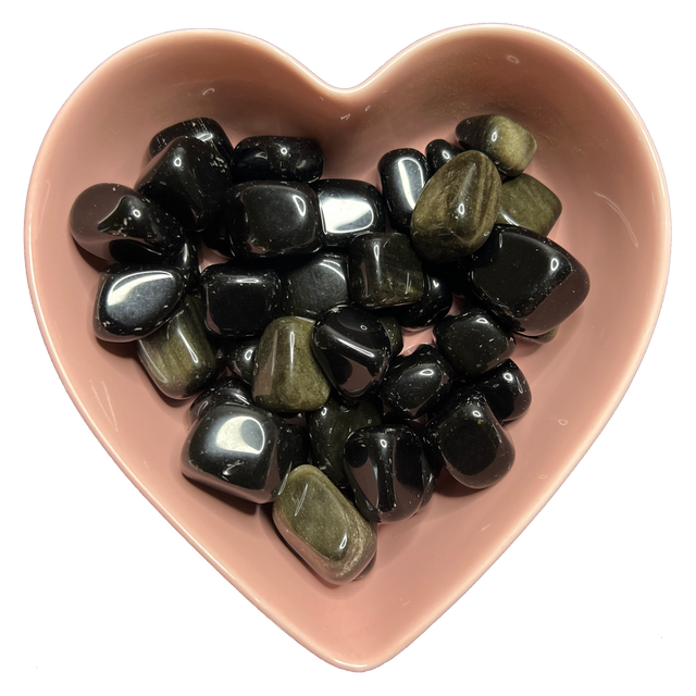 Goldsheen Obsidian Tumbled Stone Natural Gemstone - One Stone - Magick Magick.com