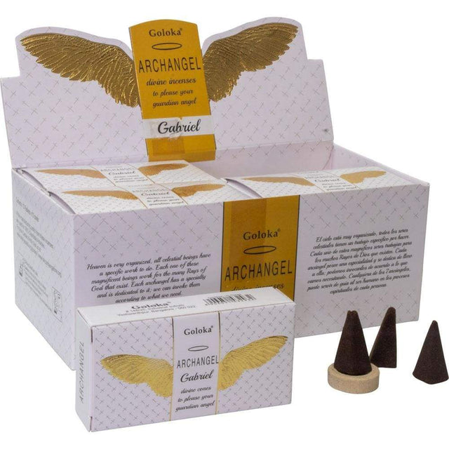 Goloka Archangel Cones in Display Box of 10 Cones - Gabriel (Pack of 12) - Magick Magick.com