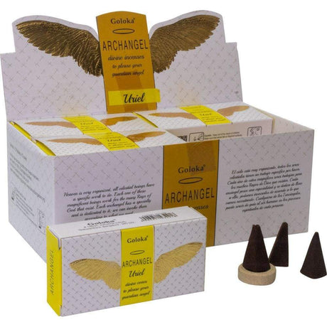 Goloka Archangel Cones in Display Box of 10 Cones - Uriel (Pack of 12) - Magick Magick.com