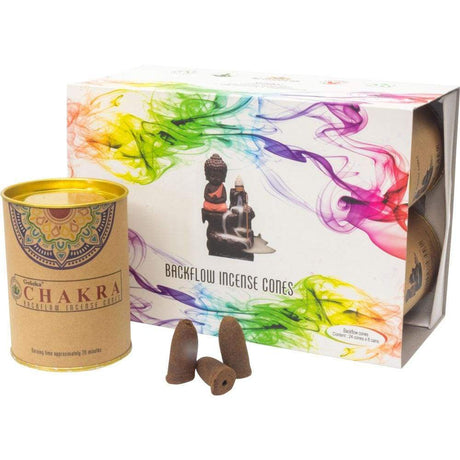 Goloka Backflow Cones 6 Cans of 24 - Chakras - Magick Magick.com