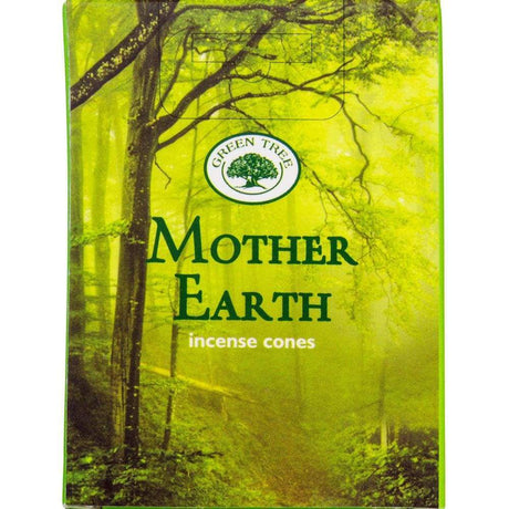Green Tree Cones in Display Box of 10 Cones - Mother Earth (Pack of 12) - Magick Magick.com