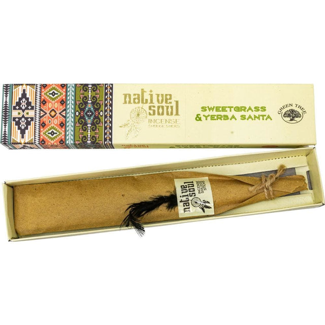 Green Tree Native Soul Incense 15 gram - Sweet Grass & Yerba Santa (Pack of 12) - Magick Magick.com